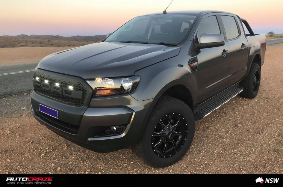 FORD RANGER MO970 SATIN BLACK MILLED ACCENTS